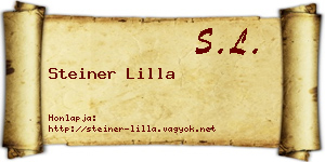 Steiner Lilla névjegykártya